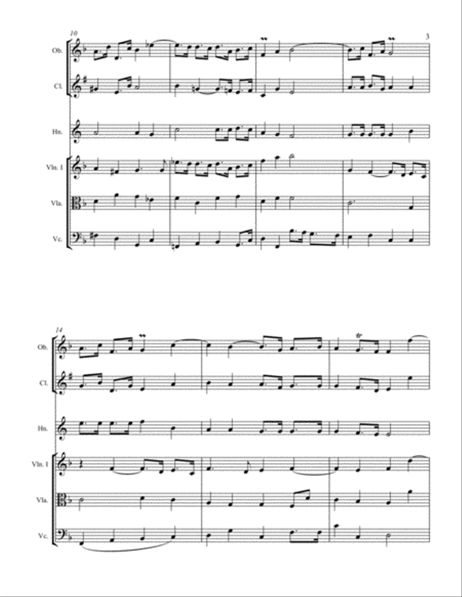 Water Music (Air) by G.F. Handel Jazz Ensemble scores gallery preview page 3