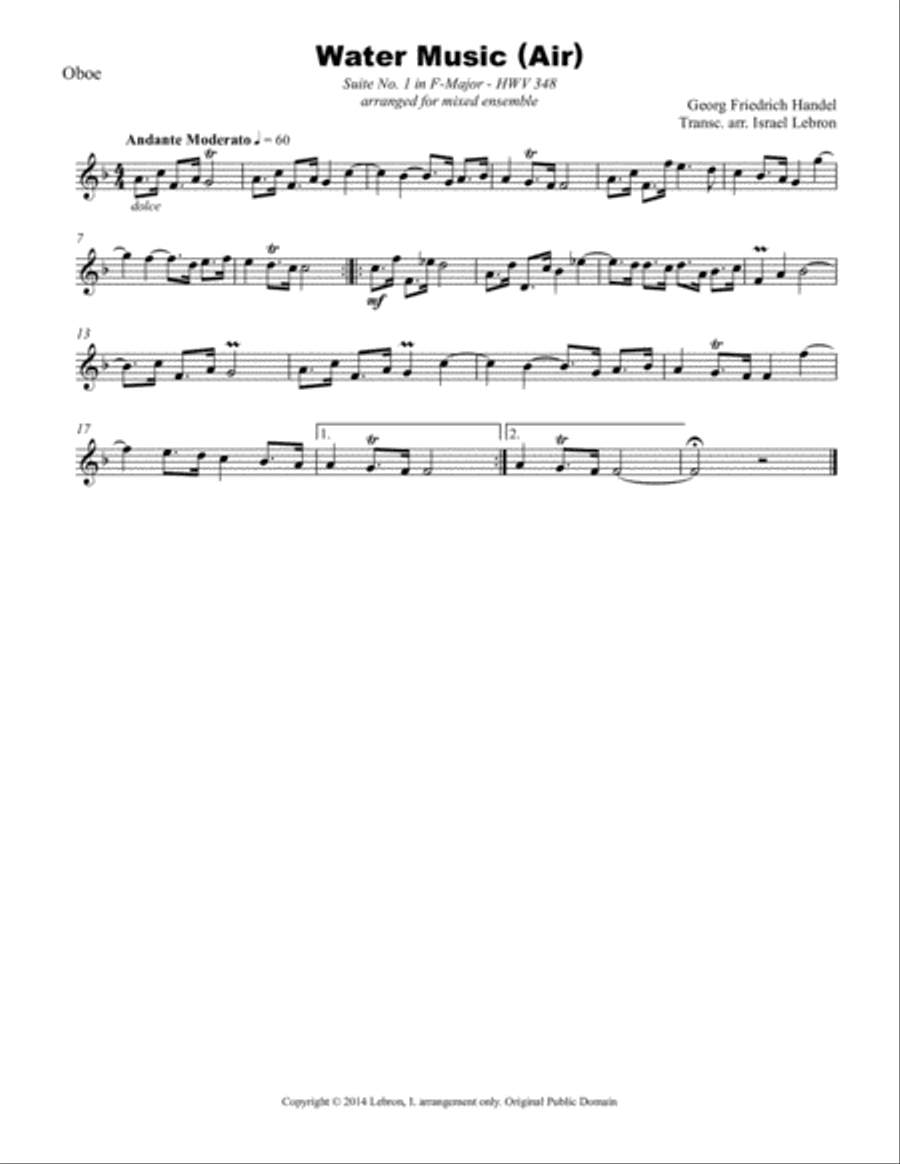 Water Music (Air) by G.F. Handel Jazz Ensemble scores gallery preview page 5