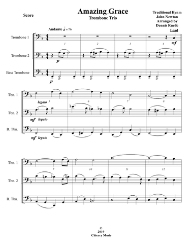 Amazing Grace - Trombone Trio - Jazz Funeral Style