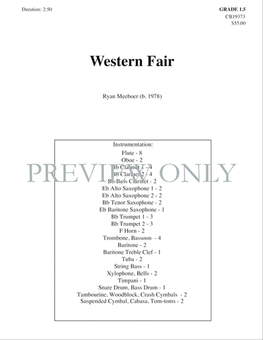 Western Fair Western Fair Concert Band scores gallery preview page 2