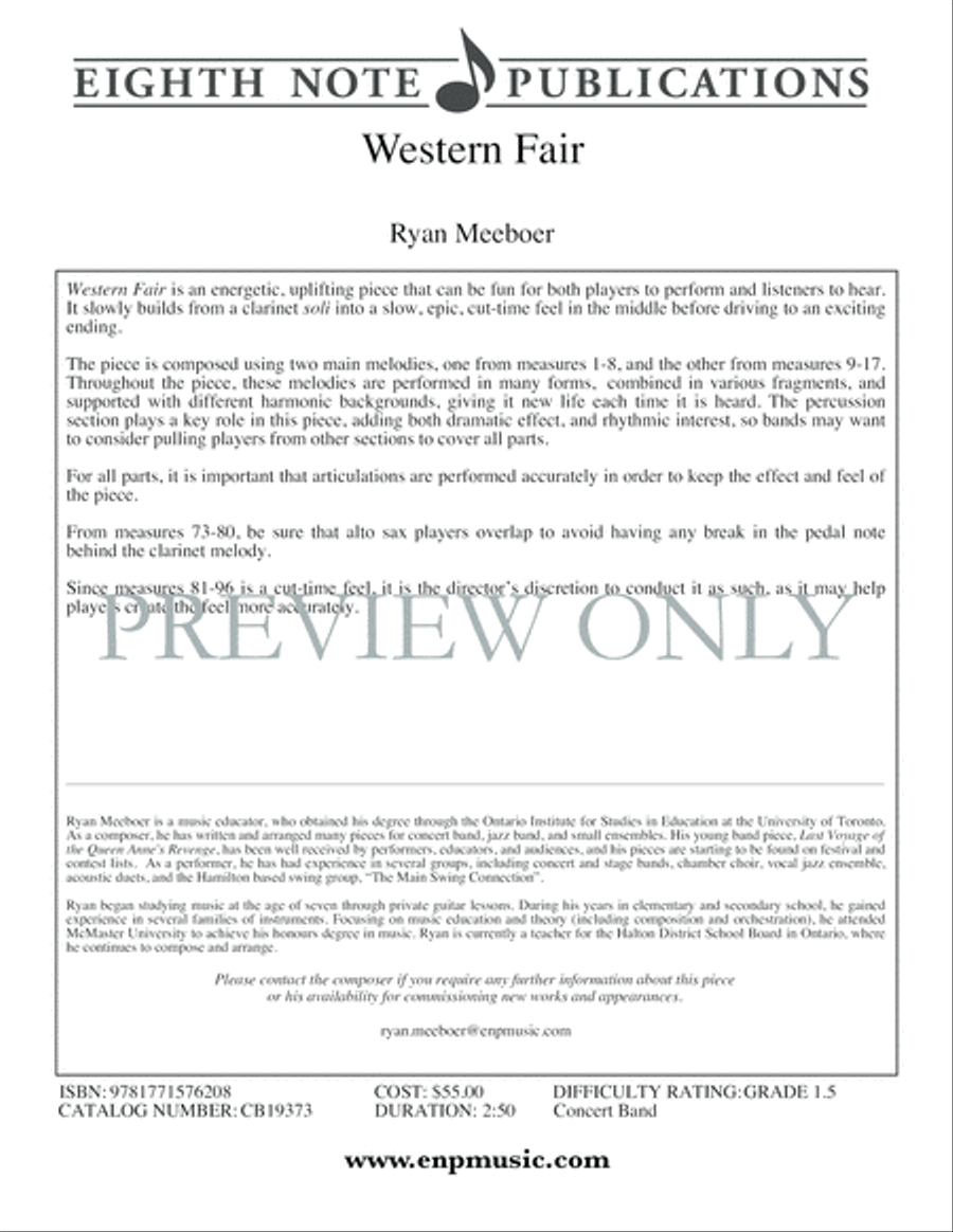 Western Fair Western Fair Concert Band scores gallery preview page 3