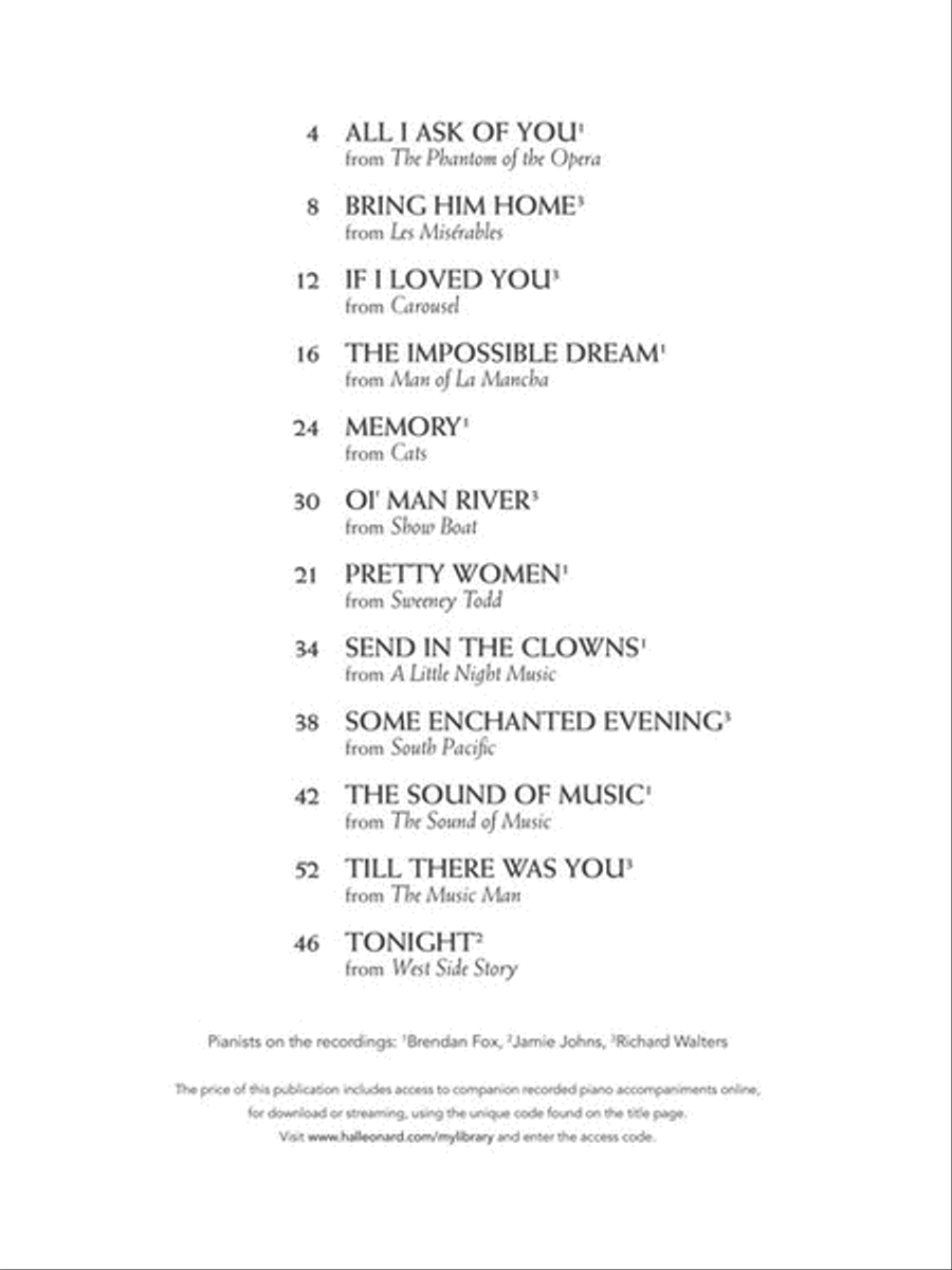 Broadway Songs for Classical Players – Cello and Piano Piano Accompaniment scores gallery preview page 2