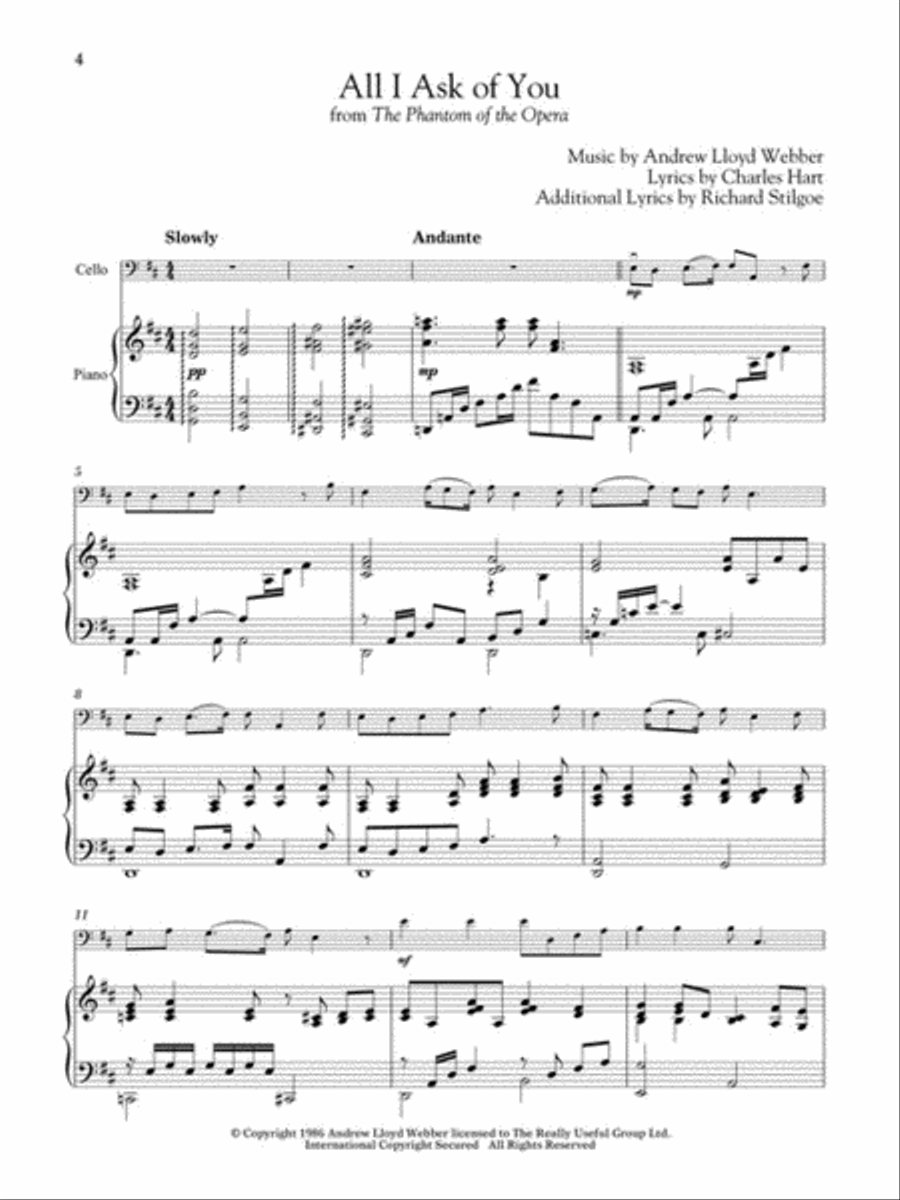 Broadway Songs for Classical Players – Cello and Piano Piano Accompaniment scores gallery preview page 3