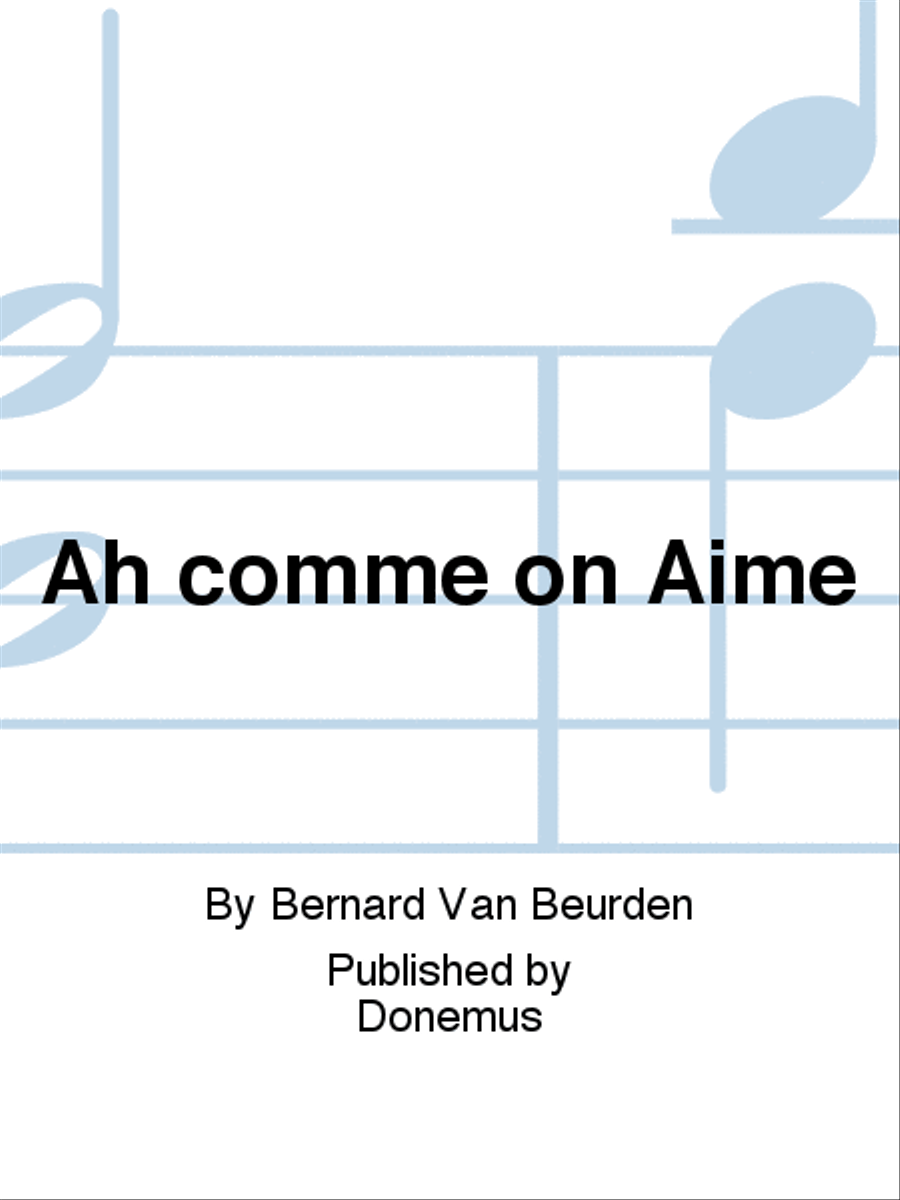 Ah comme on Aime Mixed Choir scores gallery preview page 1