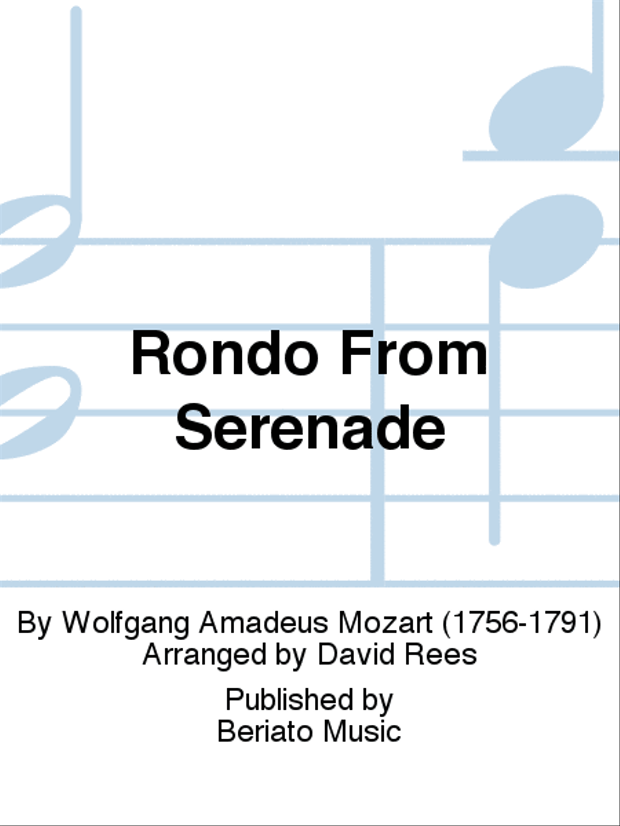Rondo From Serenade Clarinet scores gallery preview page 1