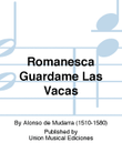 Romanesca Guardame Las Vacas