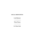 Three Pieces For Piano Duet