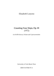Counting Your Steps Op.85