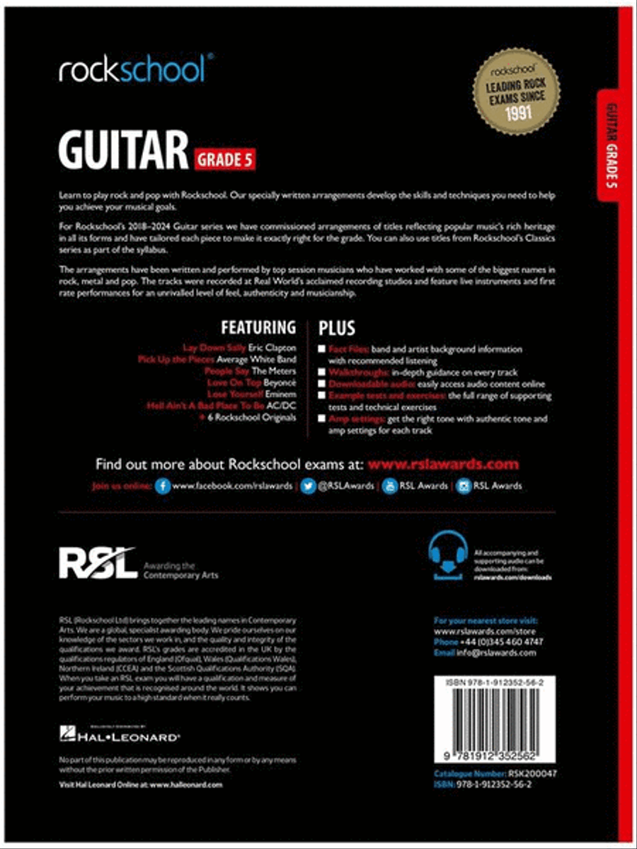 Rockschool Guitar Grade 5 (2018) Guitar scores gallery preview page 2