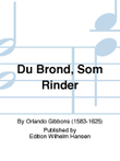 Du Brønd, Som Rinder