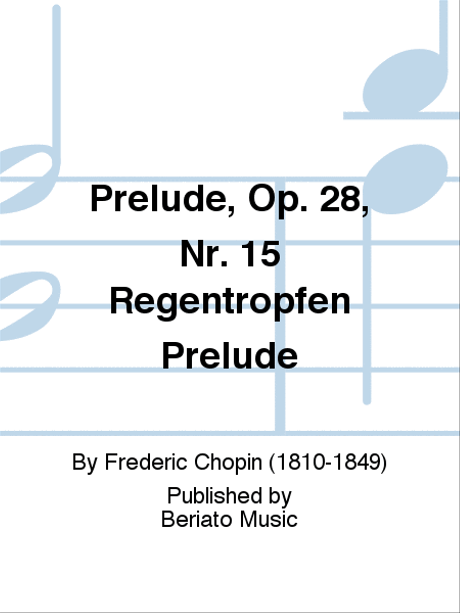 Prélude, Op. 28, Nr. 15 Regentropfen Prélude Piano Solo scores gallery preview page 1