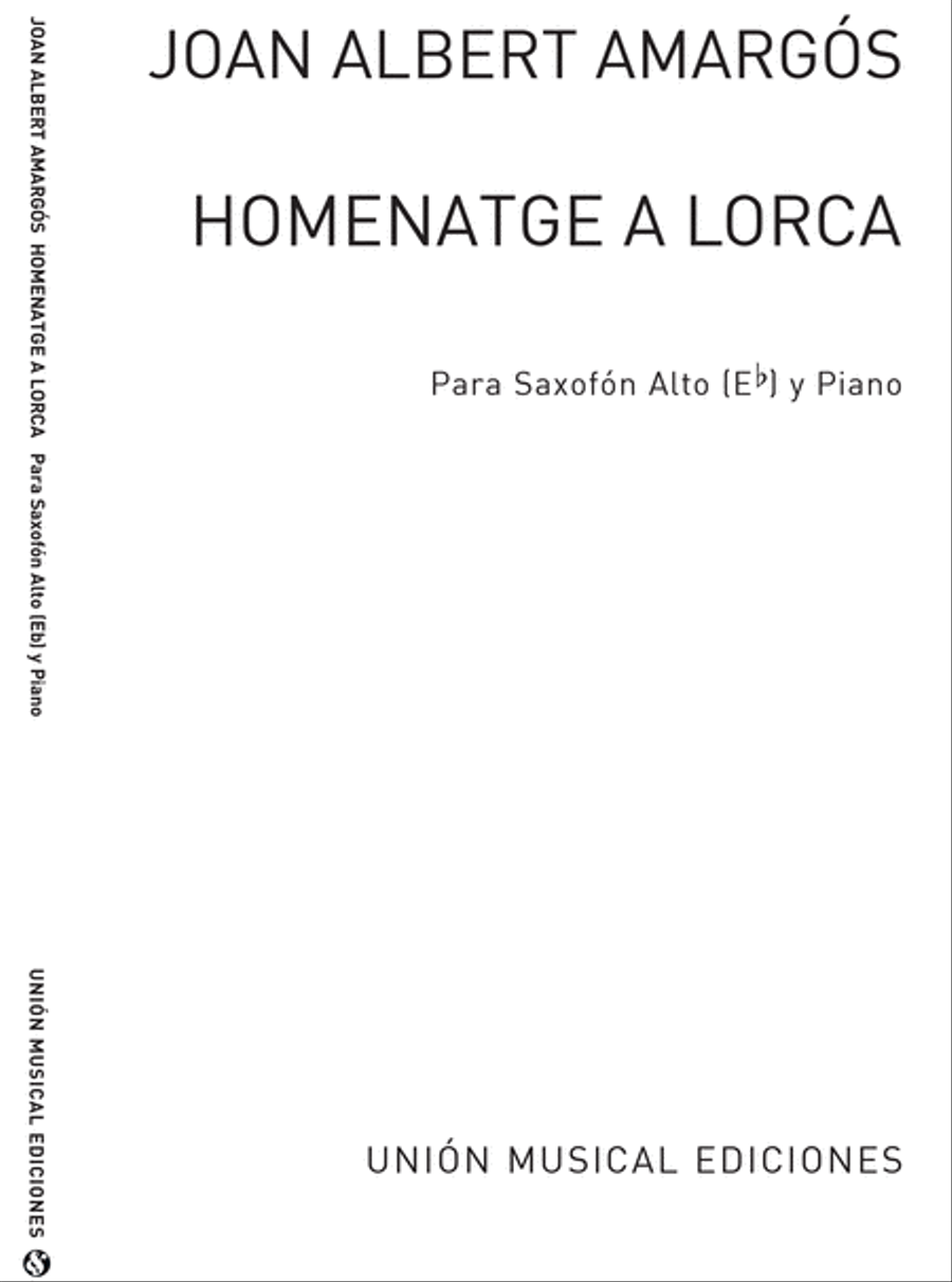 Homenatge A Lorca Alto Saxophone scores gallery preview page 1