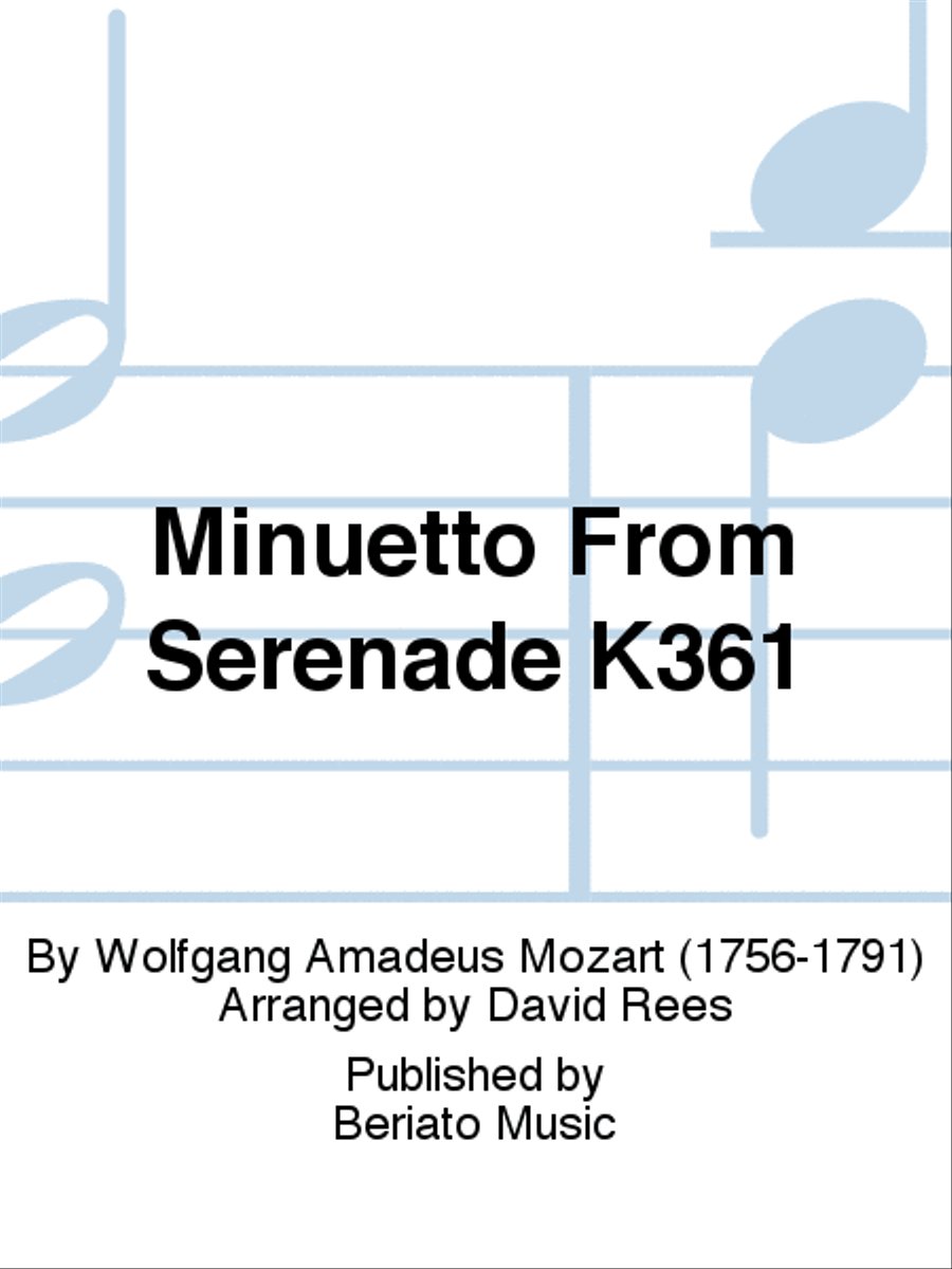 Minuetto From Serenade K361 Clarinet scores gallery preview page 1