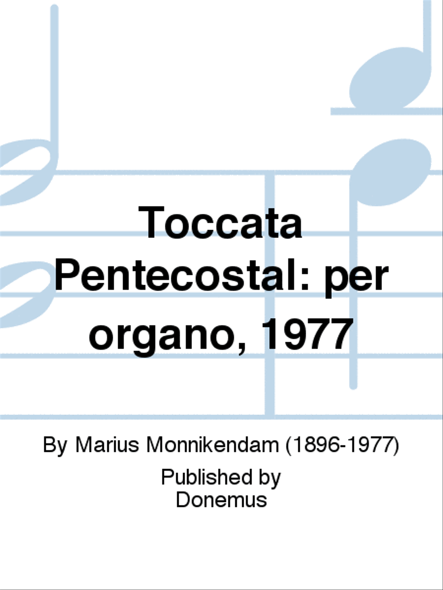 Toccata Pentecostal: per organo, 1977 Organ scores gallery preview page 1