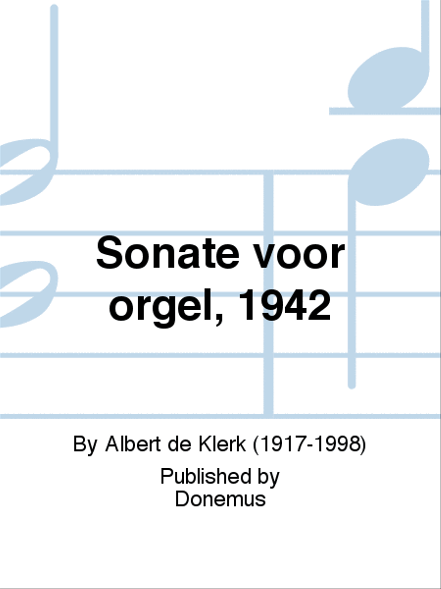 Sonate voor orgel, 1942 Organ scores gallery preview page 1