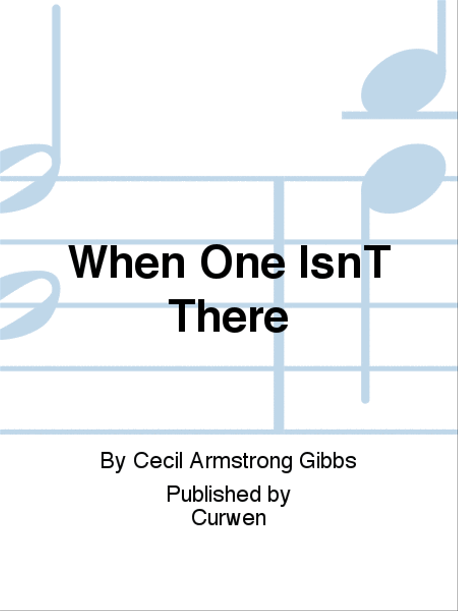 When One IsnT There Choir scores gallery preview page 1