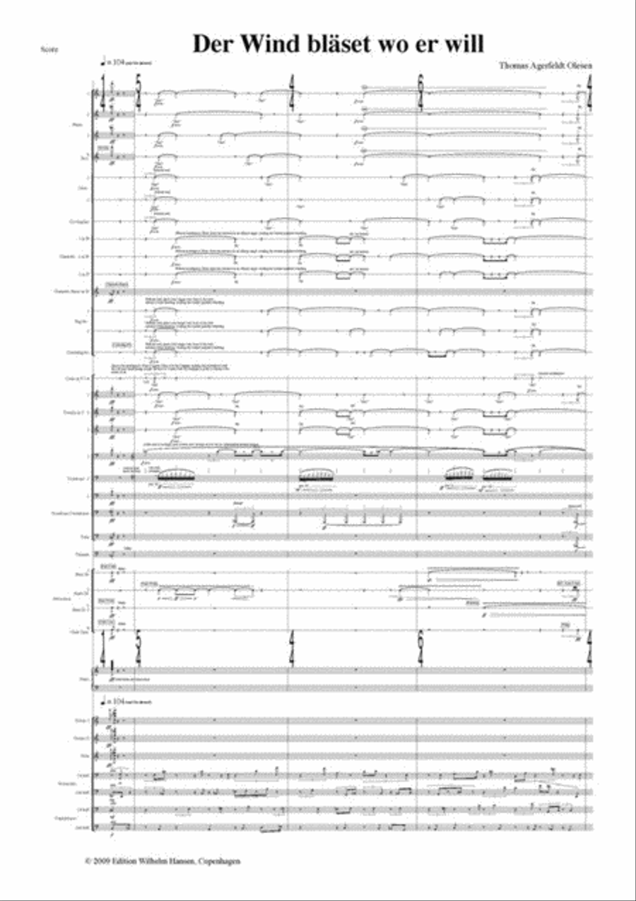 Der Wind Bläset Wo Er Will Orchestra scores gallery preview page 4