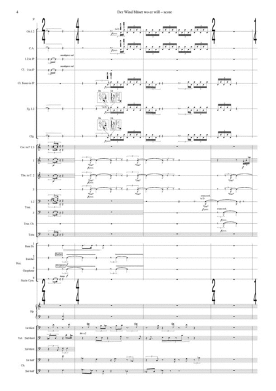 Der Wind Bläset Wo Er Will Orchestra scores gallery preview page 6