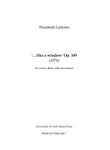Like A Window Op.109