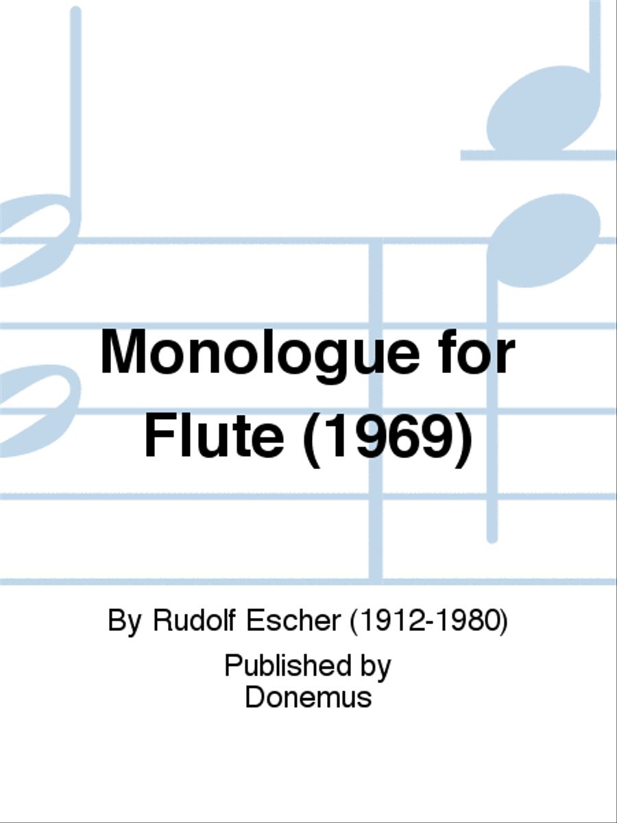 Monologue for Flute (1969) Flute Solo scores gallery preview page 1