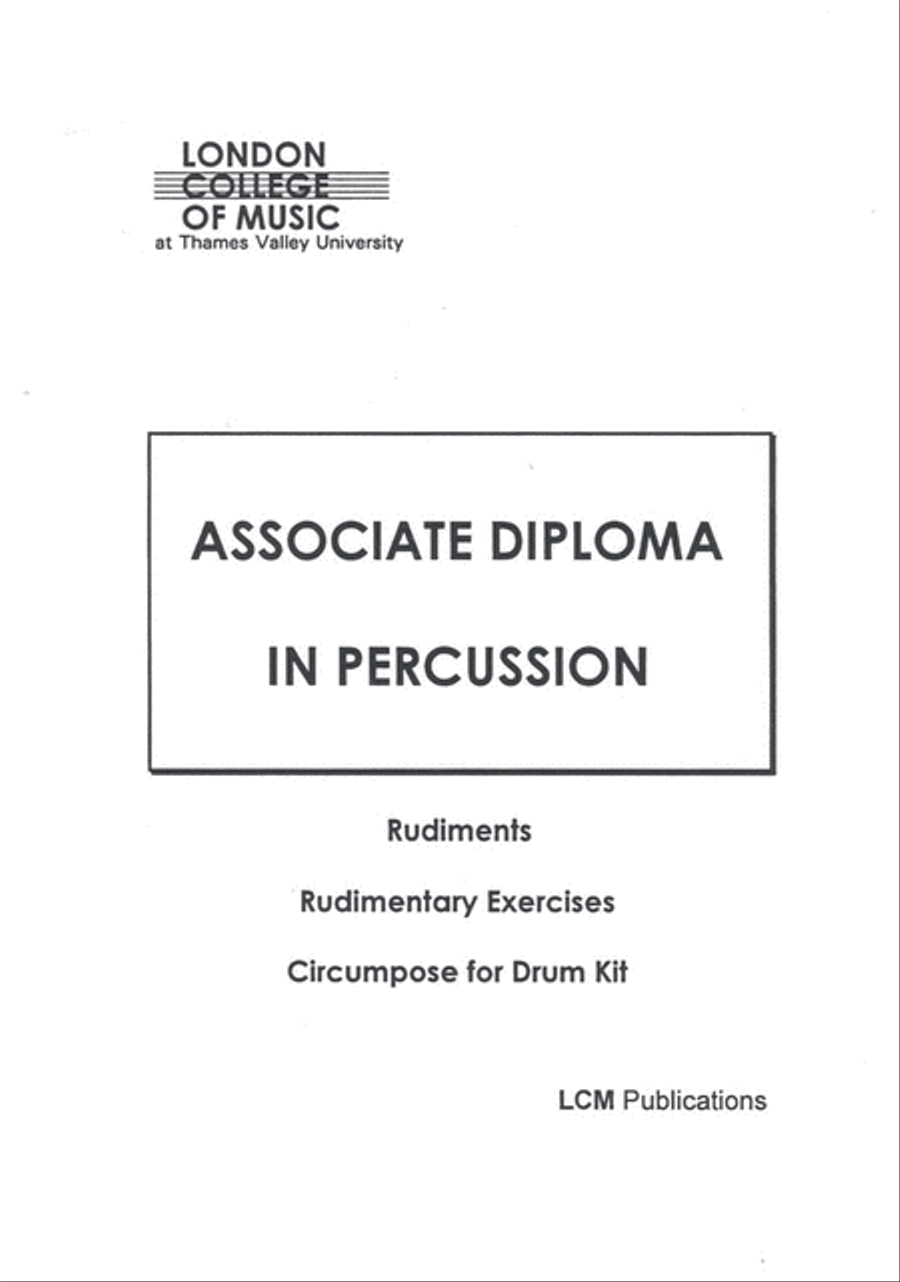 LCME Associate Diploma In Percussion ALCME(Td) Drums scores gallery preview page 1