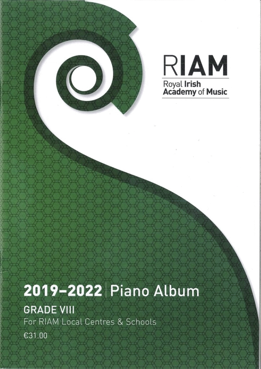 Royal Irish Academy Of Music 2019-2022 Grade 8 Piano Solo scores gallery preview page 1