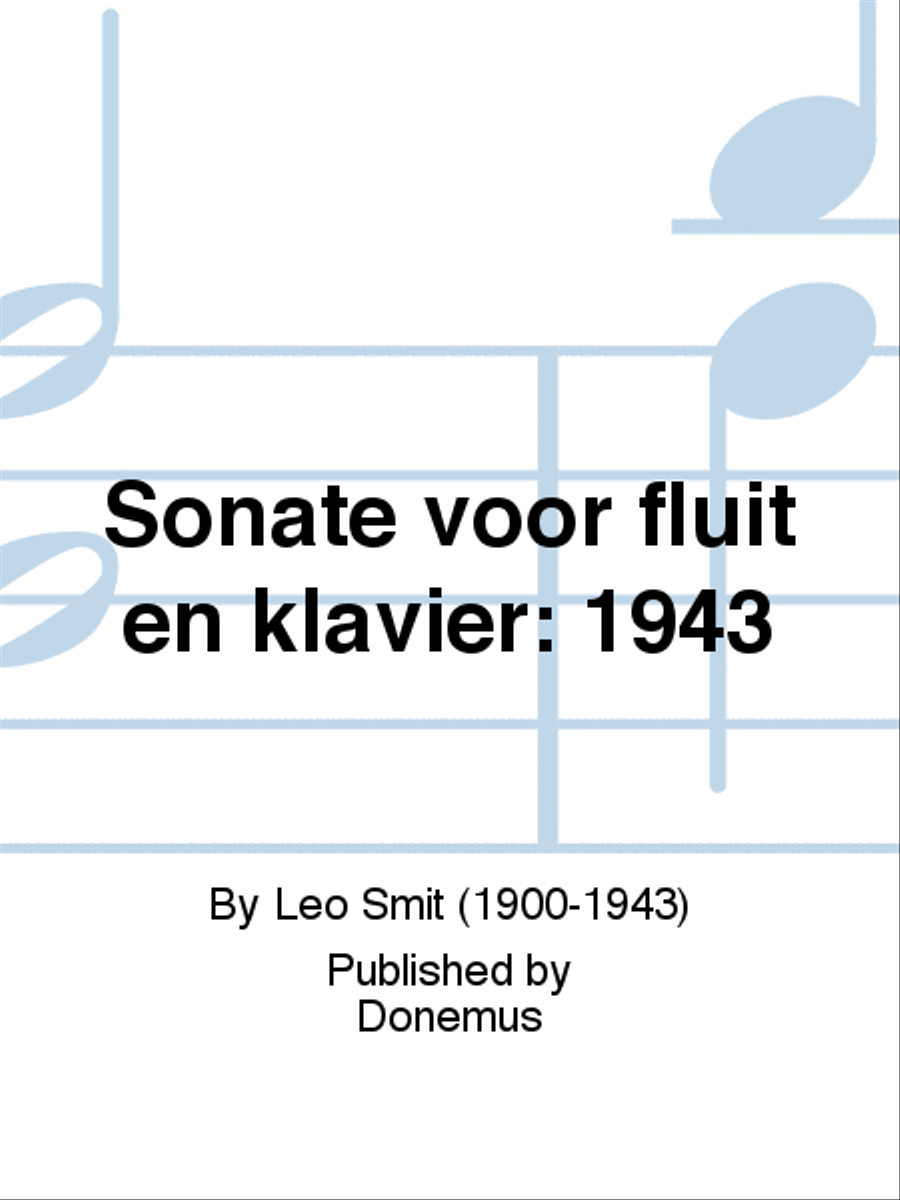 Sonate voor fluit en klavier: 1943 Flute scores gallery preview page 1