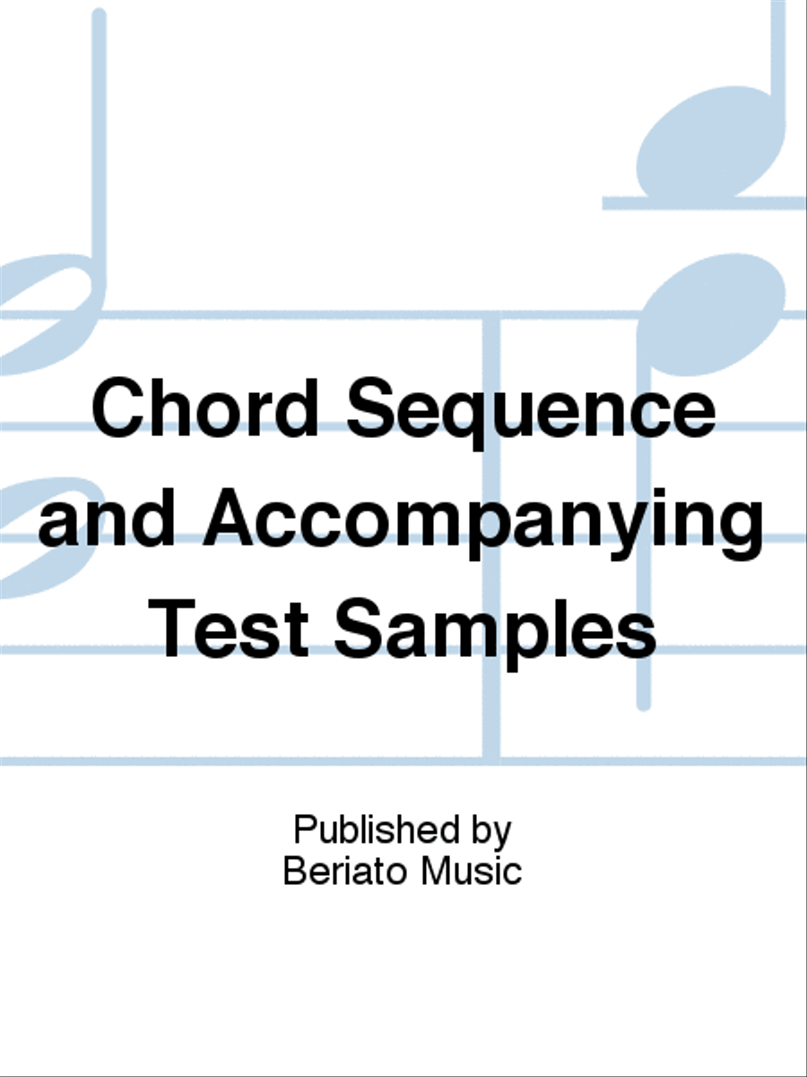 Chord Sequence and Accompanying Test Samples Piano scores gallery preview page 1