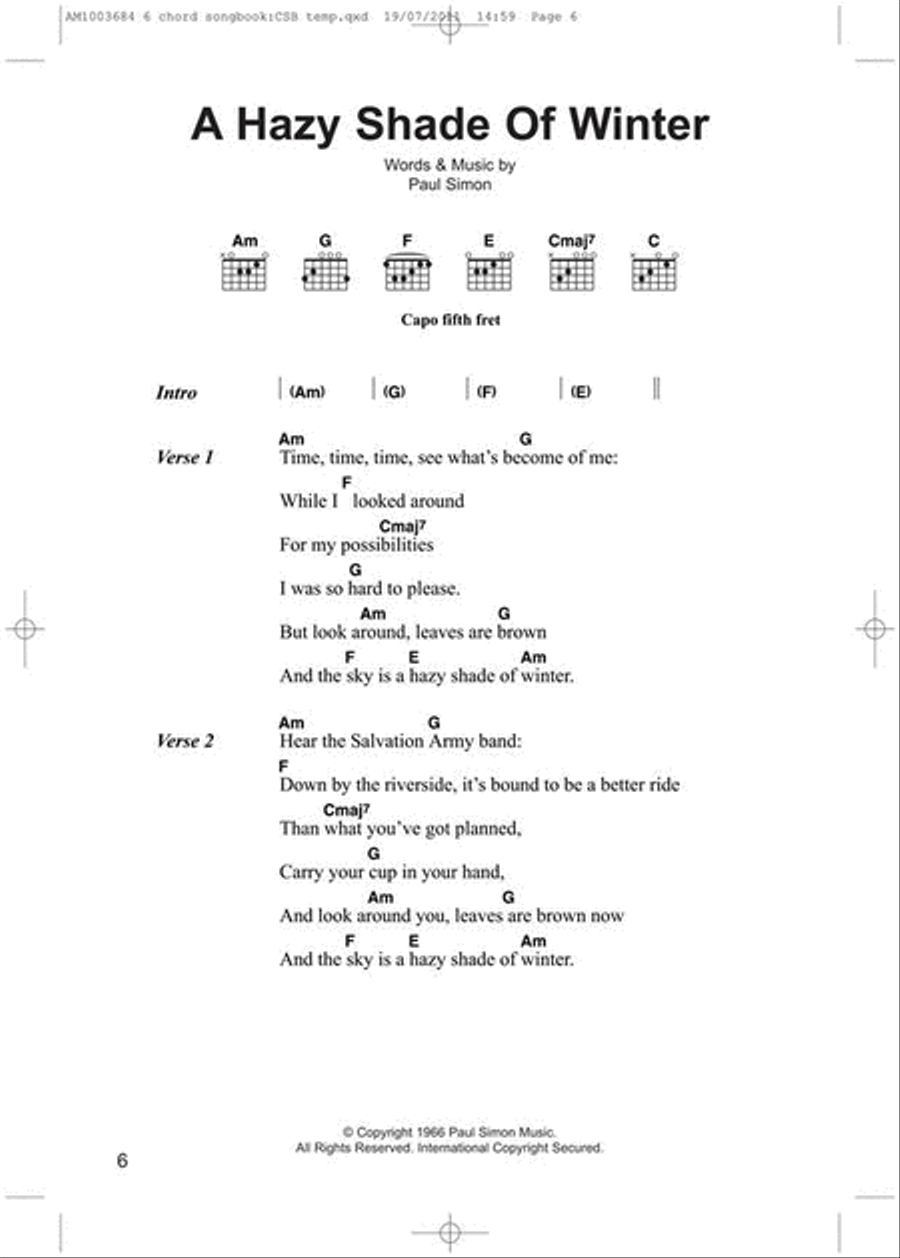 Playalong Six-Chord Songbook Guide Voice scores gallery preview page 2