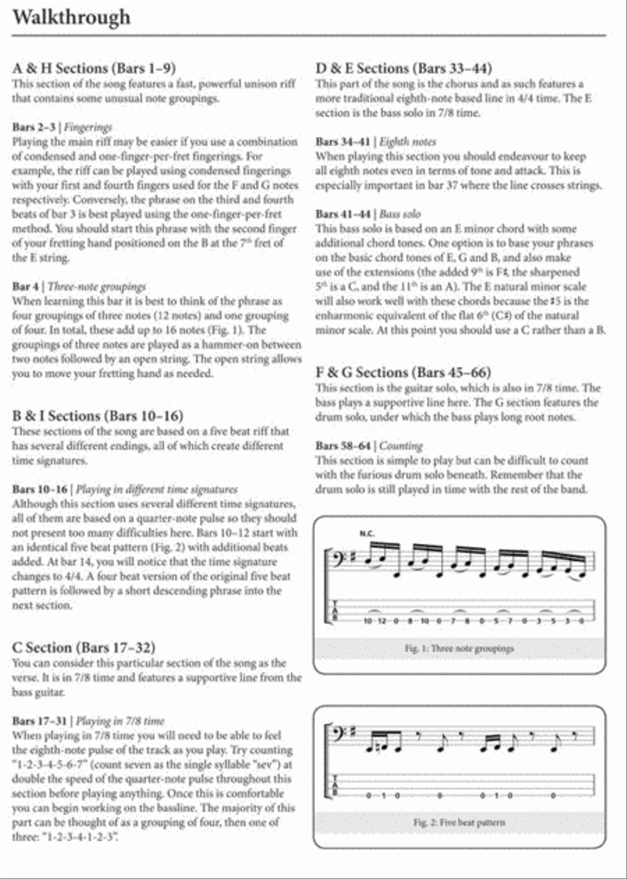 Rockschool Bass - Grade 8 (2012) Bass Guitar scores gallery preview page 2