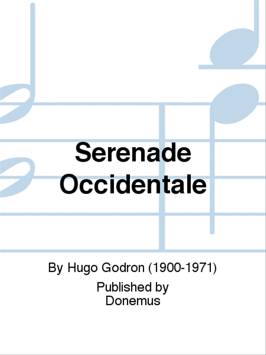 Sérénade Occidentale Clarinet scores gallery preview page 1