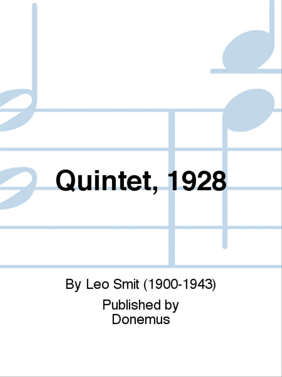 Quintet, 1928 Flute scores gallery preview page 1