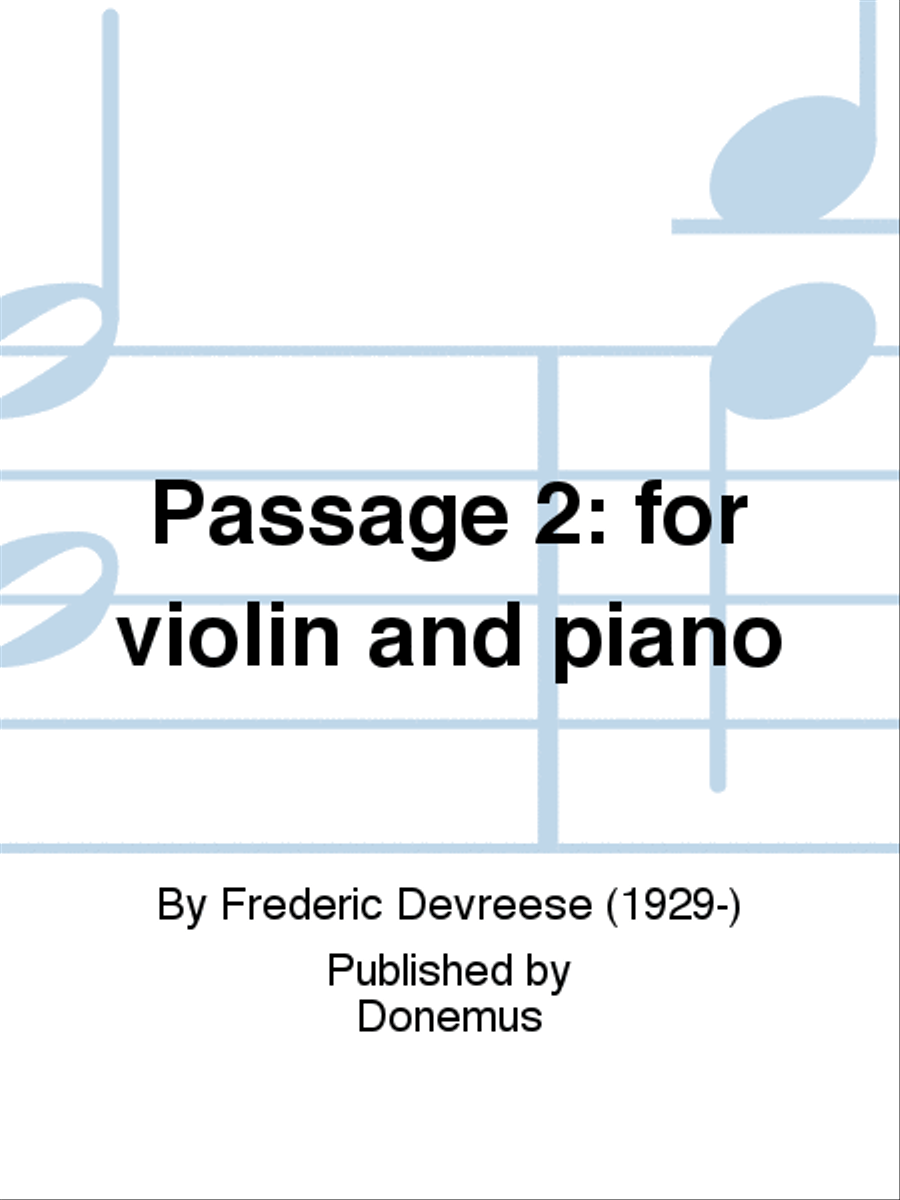 Passage 2: for violin and piano Violin Solo scores gallery preview page 1