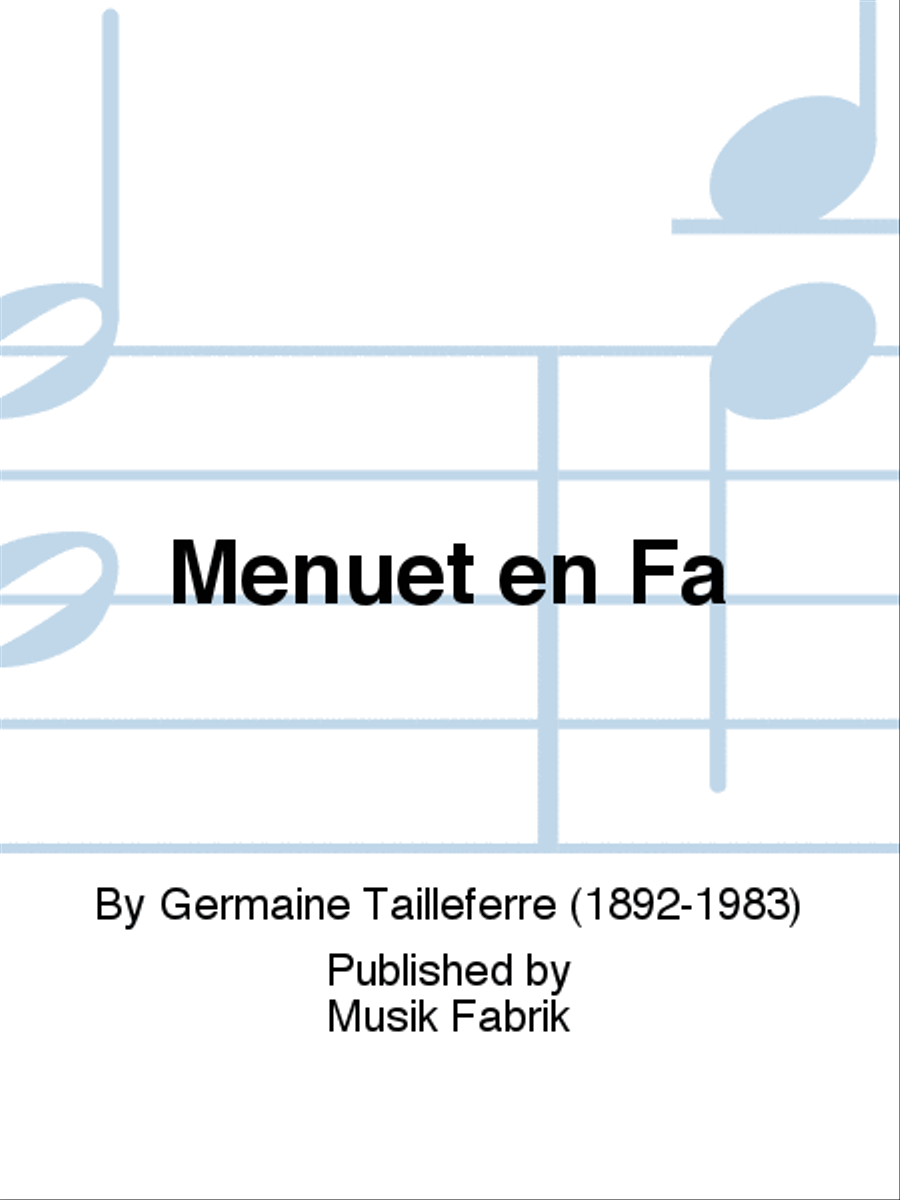 Menuet en Fa Bassoon scores gallery preview page 1