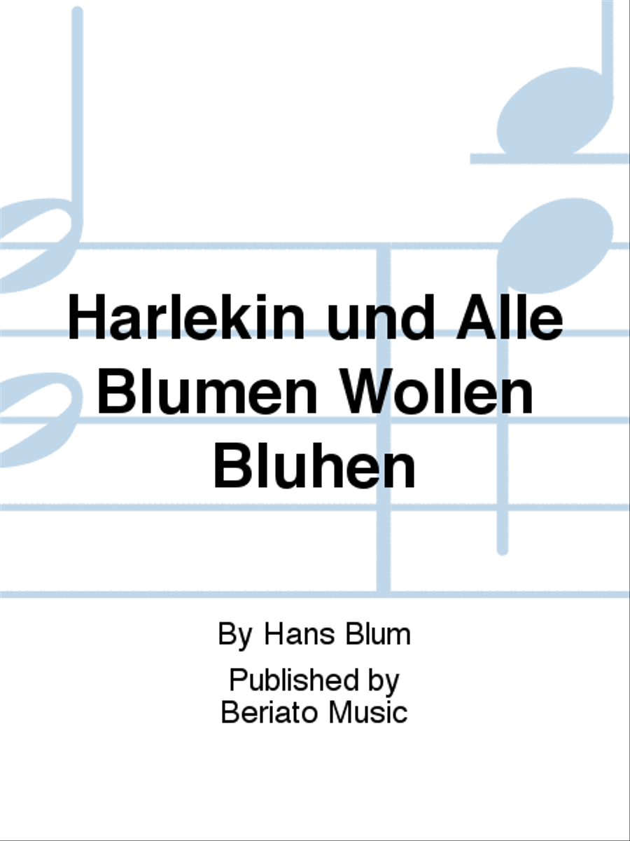 Harlekin und Alle Blumen Wollen Blühen Chamber Orchestra scores gallery preview page 1