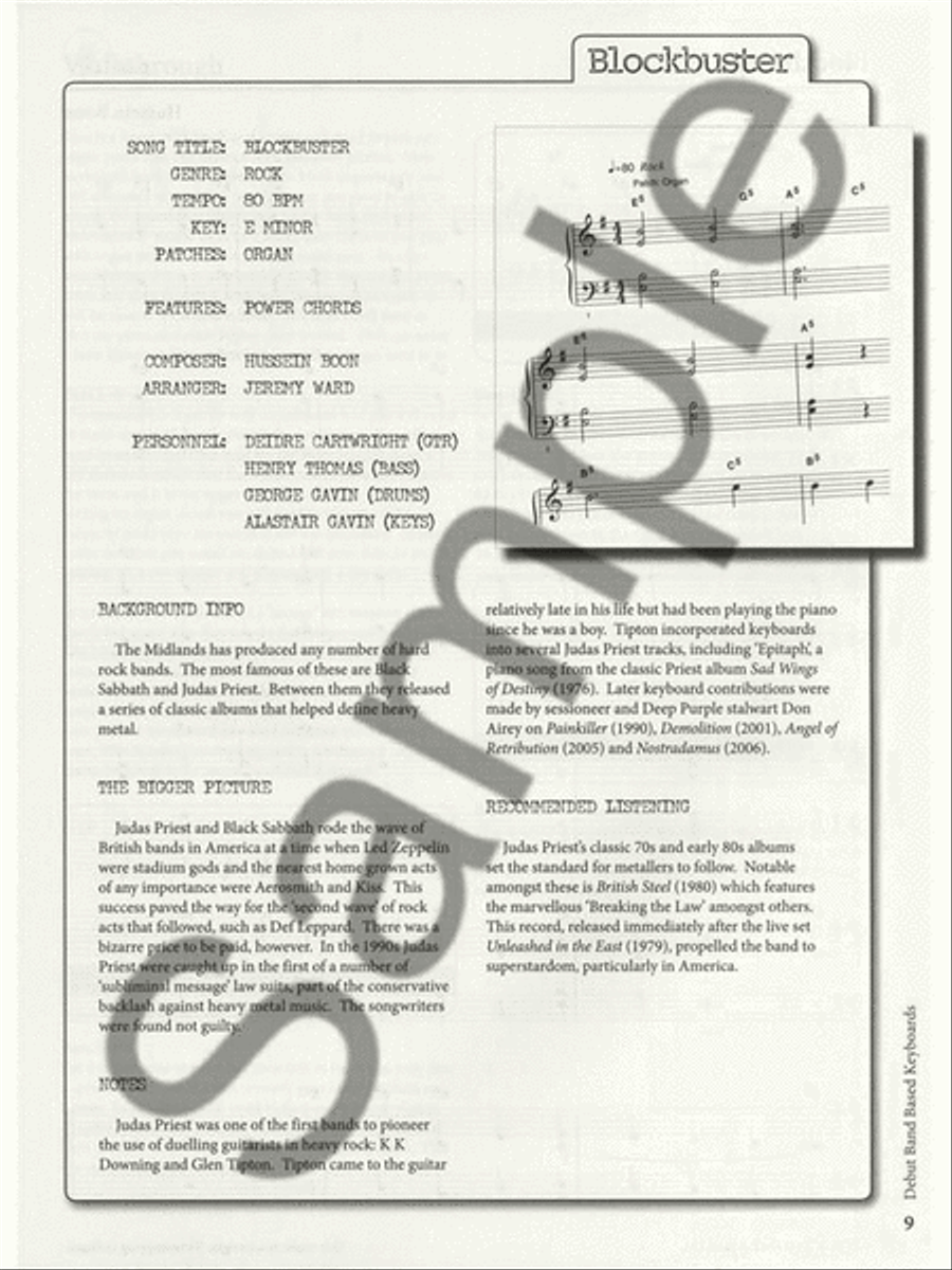 Rockschool: Band Based Keys - Debut Piano scores gallery preview page 2