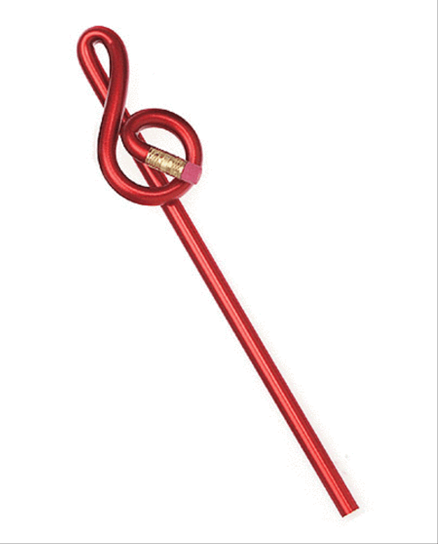 Bentcil Treble Clef Red 5 Pack Of Pencils Pens & Pencils scores gallery preview page 1