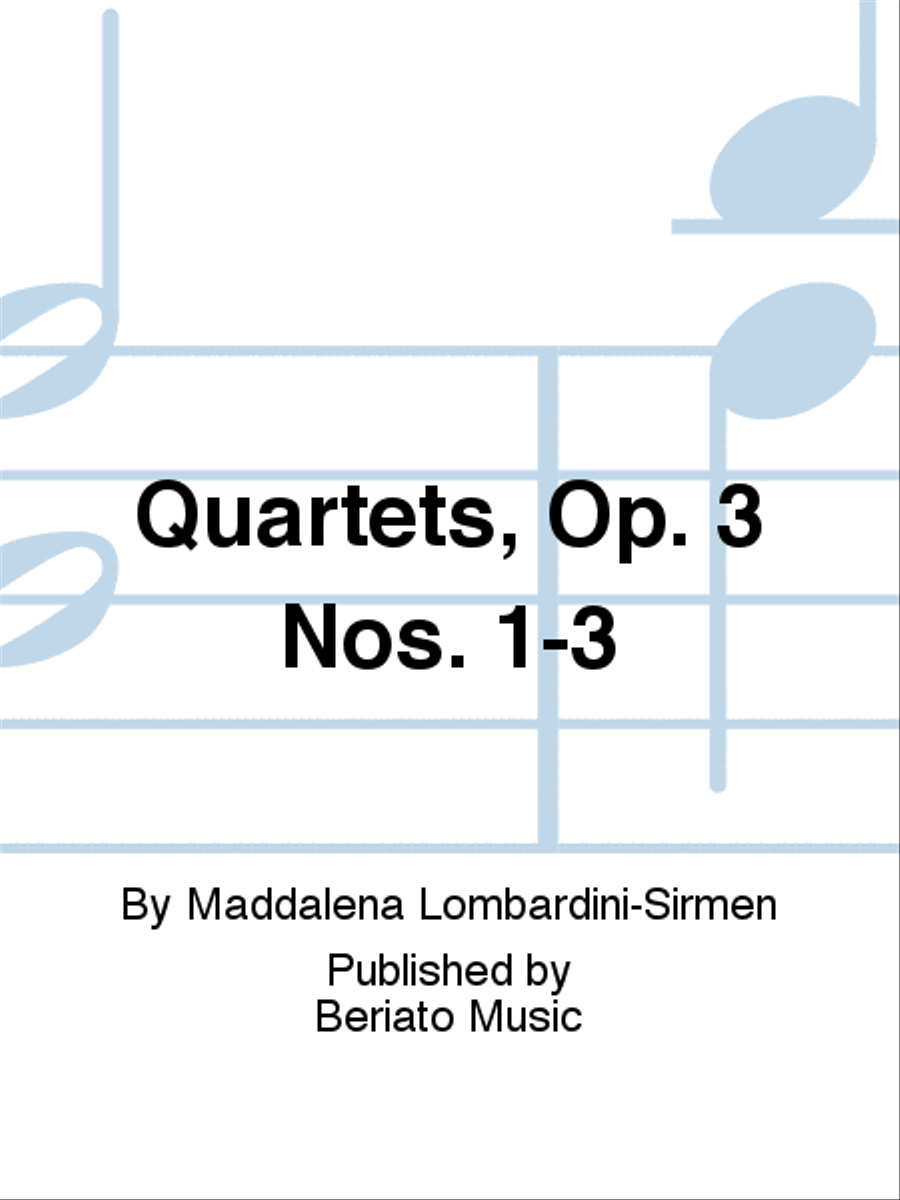 Quartets, Op. 3 Nos. 1-3 String Quartet scores gallery preview page 1