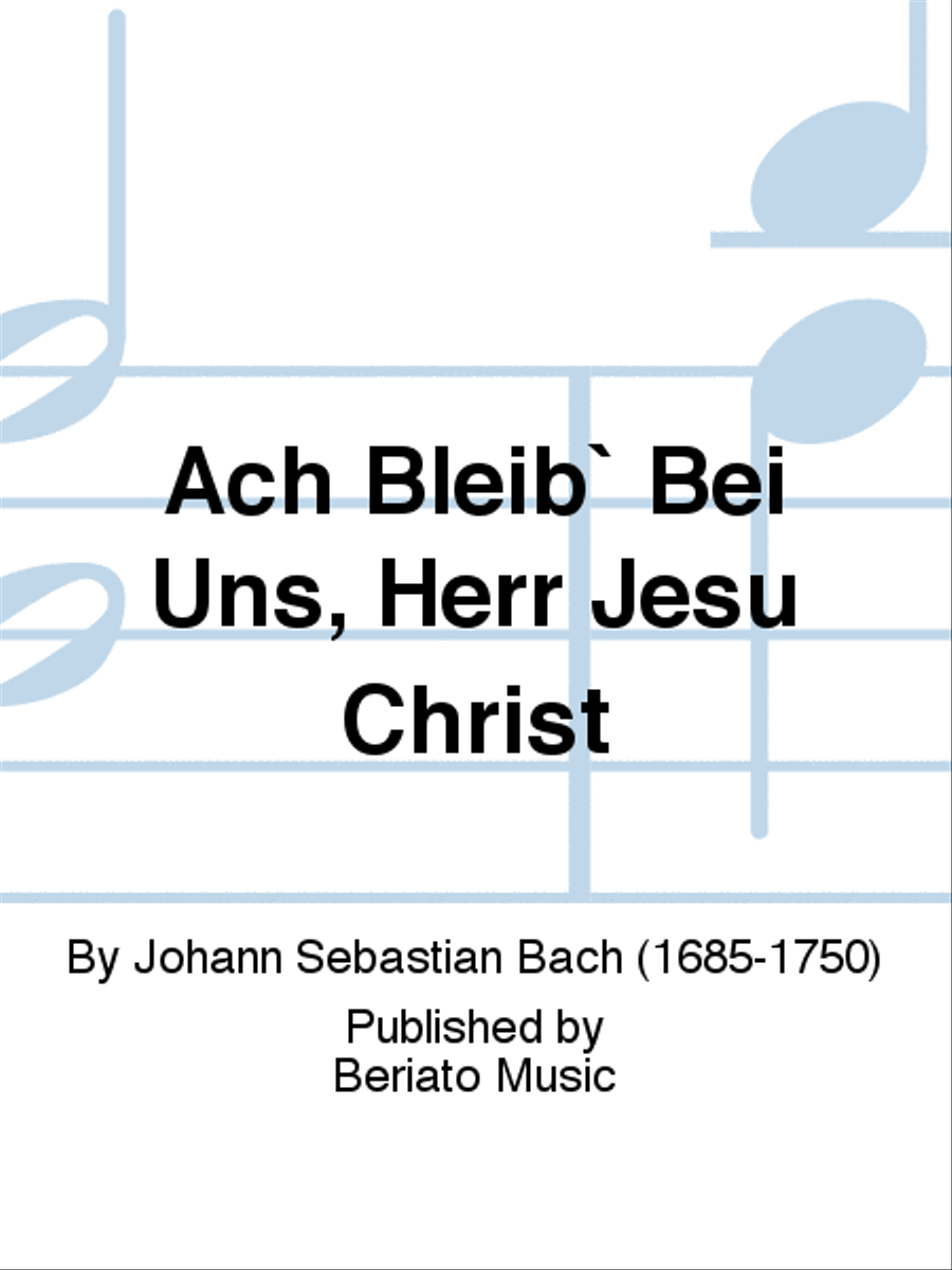 Ach Bleib` Bei Uns, Herr Jesu Christ Choir scores gallery preview page 1