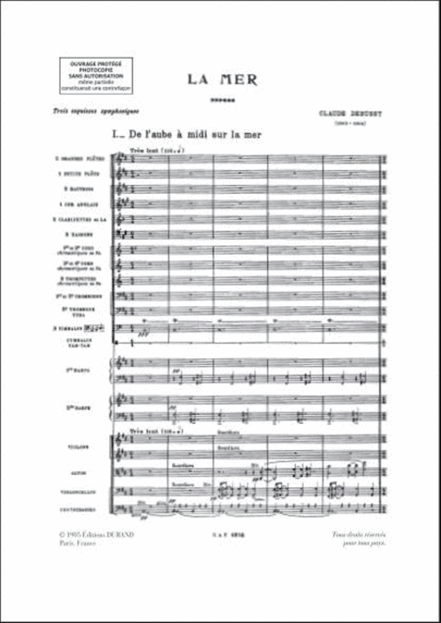 La Mer - Partition D'Orchestre Study Score scores gallery preview page 2