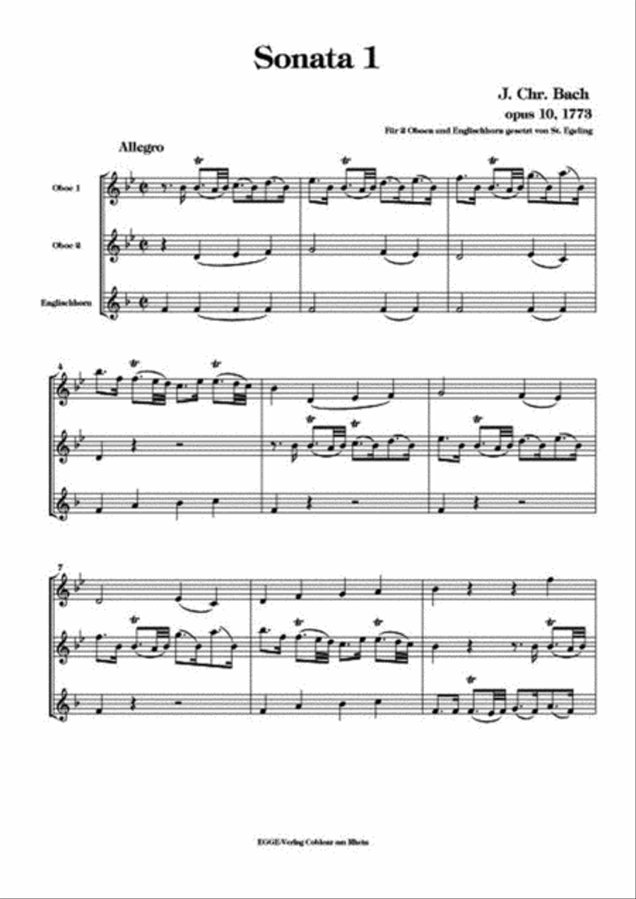 Sonate 1 Opus 10 English Horn scores gallery preview page 1