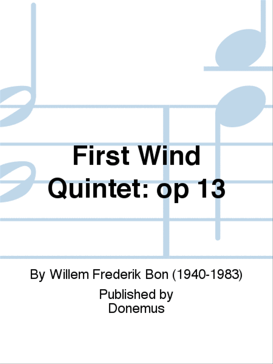 First Wind Quintet: op 13 Woodwind Quintet scores gallery preview page 1