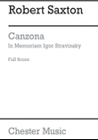 Canzona In Memoriam Igor Stravinsky (Full Score)