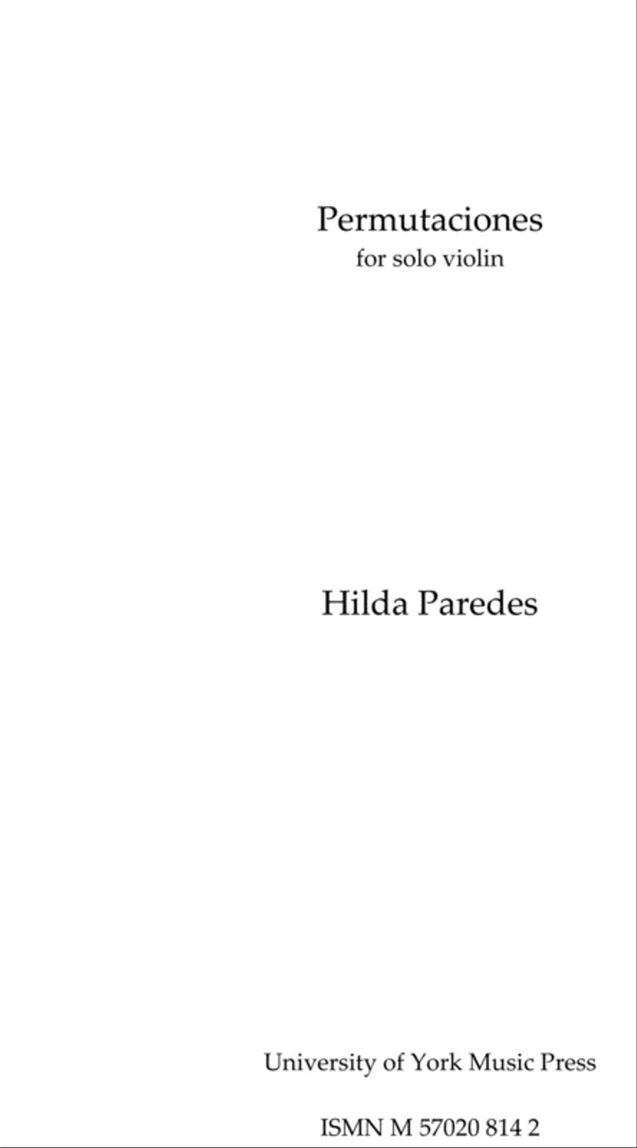 Permutaciones Violin Solo scores gallery preview page 1