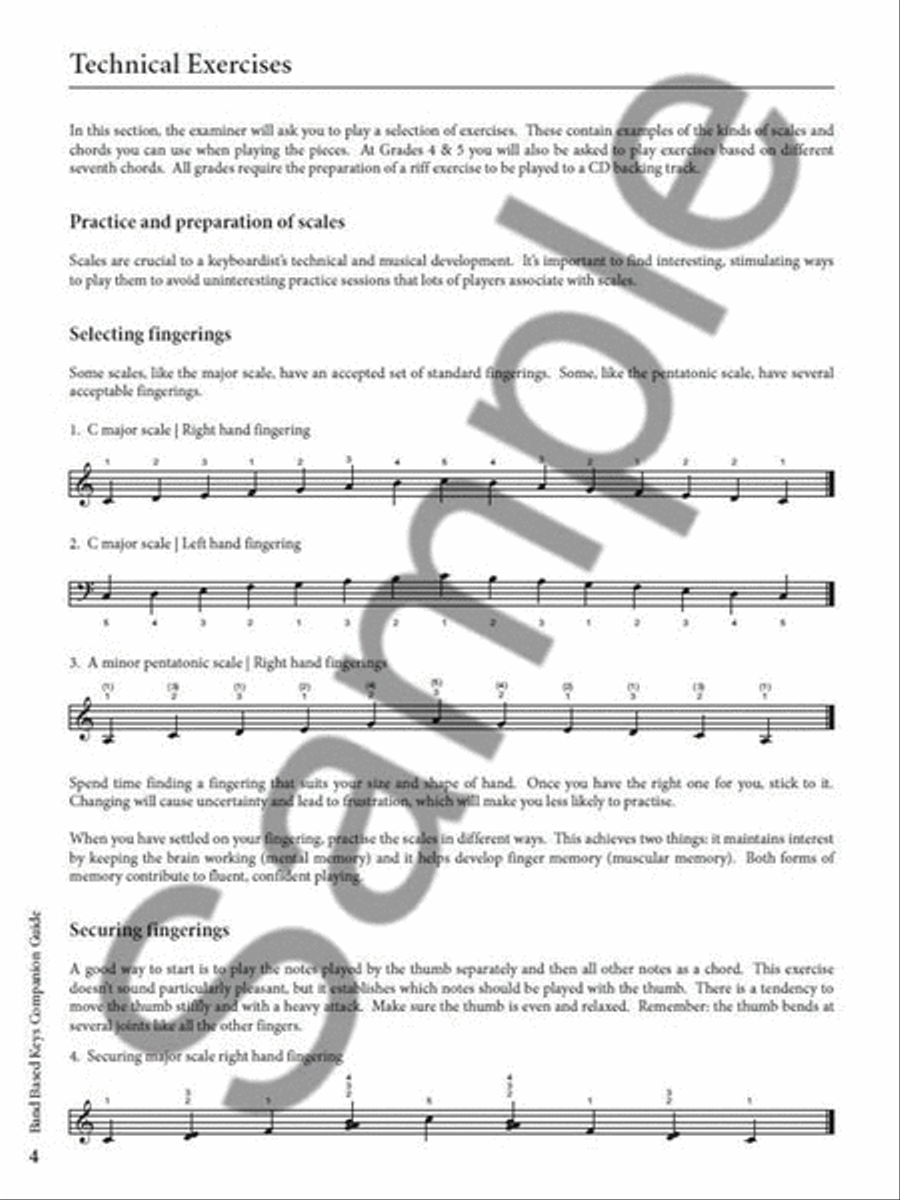 Rockschool Companion Guide - Band Based Keys Piano scores gallery preview page 2