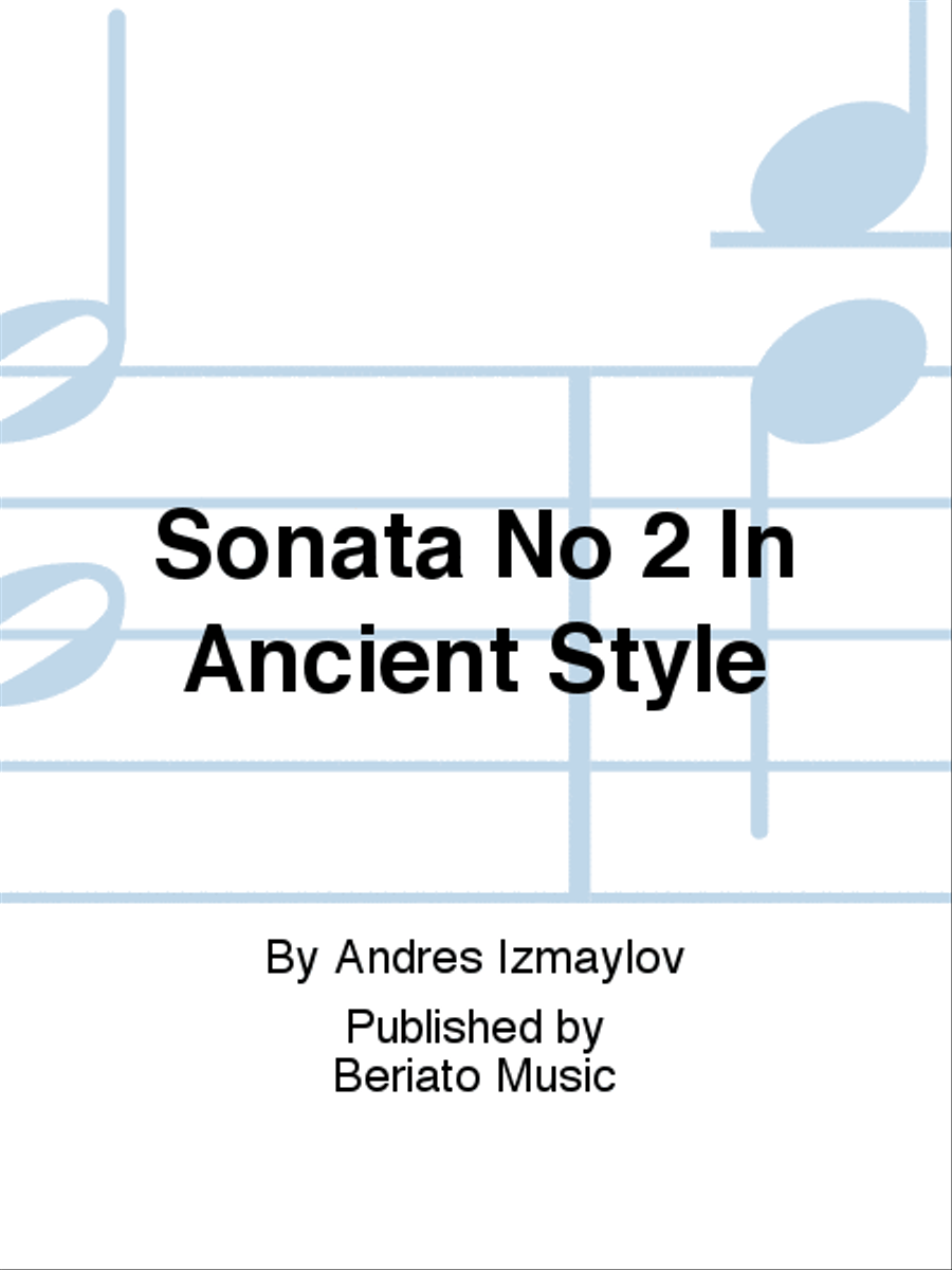 Sonata No 2 In Ancient Style Harp scores gallery preview page 1