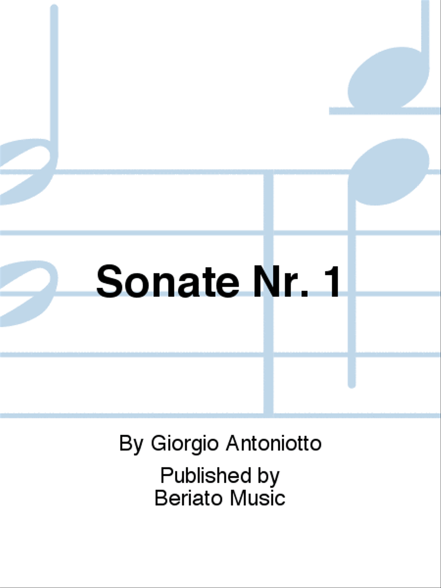 Sonate Nr. 1 Viola scores gallery preview page 1