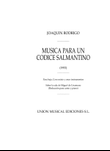 Musica Para Un Codice Salmantino (SATB/Piano)