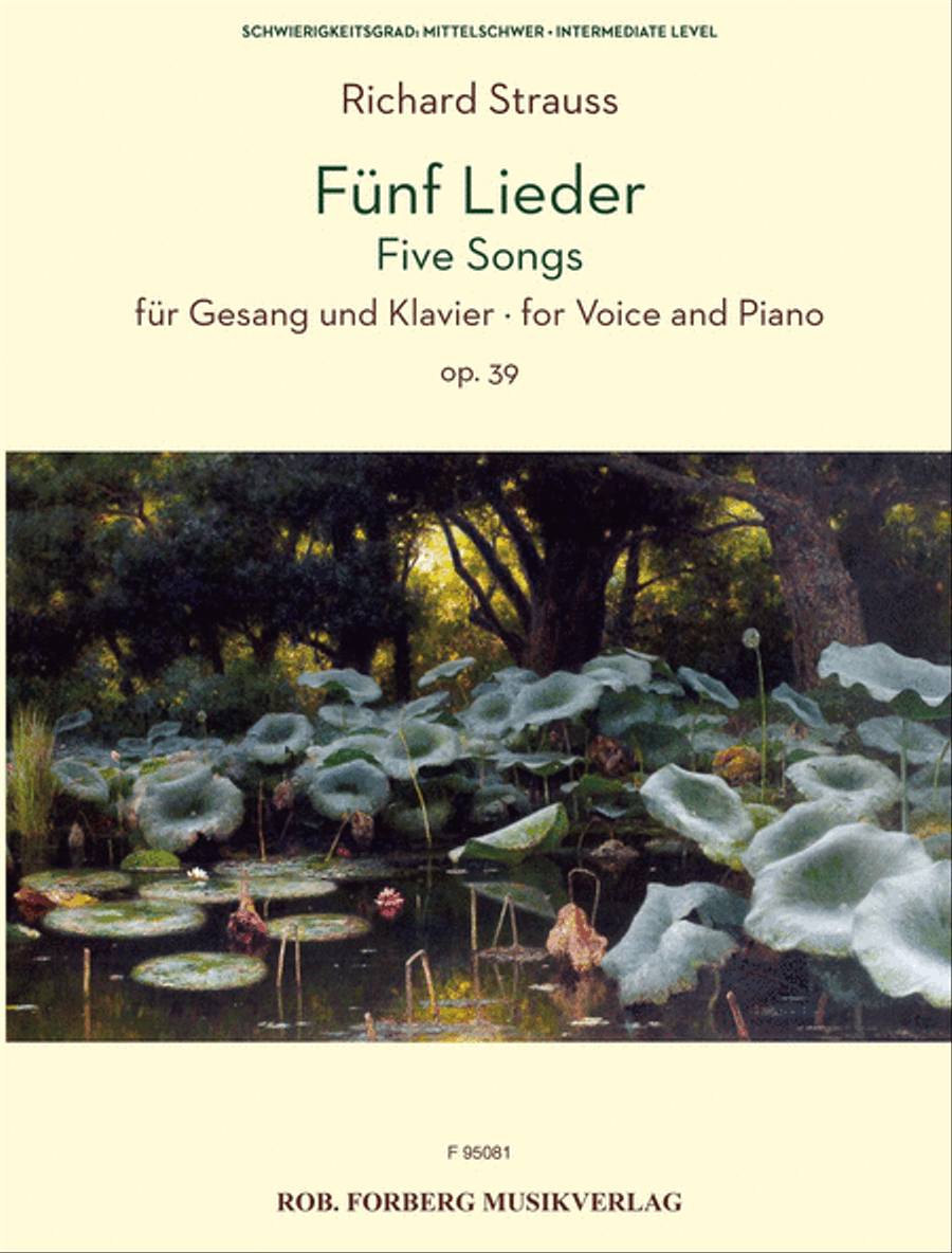 Funf Lieder op. 39 Voice Solo scores gallery preview page 1
