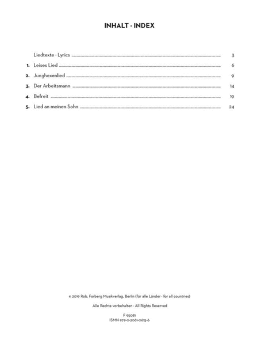 Funf Lieder op. 39 Voice Solo scores gallery preview page 2